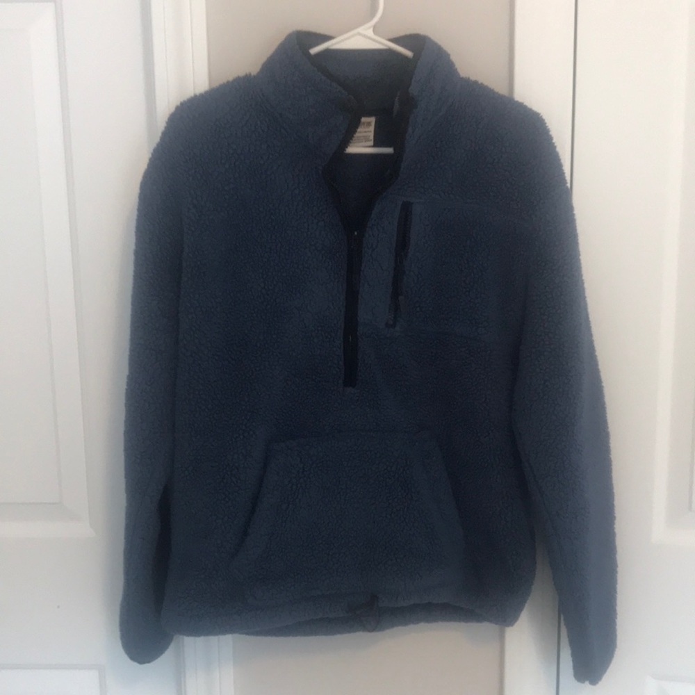 PINK Victoria's Secret blue fleece pullover